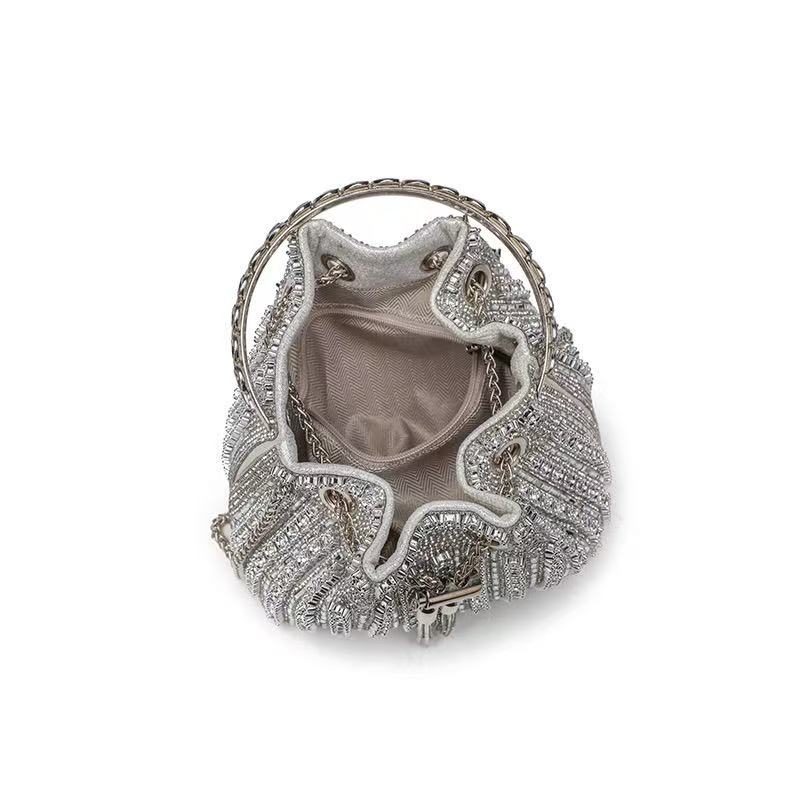 LuAri Luxury Rhinestone Bucket Cluthes for Evening Glam